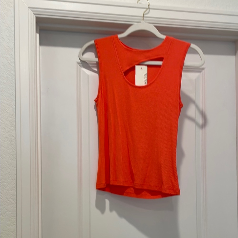 Sleeveless Orange Top
